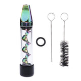 Maxbell Glass Blunt Pipe Colorful Smoking Mini Pipe Glass Blunt Tip Cleaning Tool C