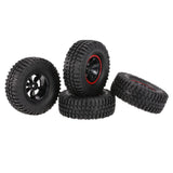 Maxbell 4pcs 1.9in 103mm 1/10 Tires with Wheel Rim for 1/10  RC Rock Crawler Parts