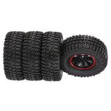 Maxbell 4pcs 1.9in 103mm 1/10 Tires with Wheel Rim for 1/10  RC Rock Crawler Parts