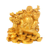 Max Laughing Buddha Resin Ornament Microlandschaft Resin Decoration Gift Gold