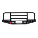 Max 1/10 Metal Front Bumper with LED Light for Traxxas TRX4 Axial Scx10 RC Car