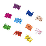 Max 50pcs Bamboo Natural Mini Wooden Clips for Clothespin Craft Decor Clips