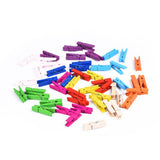 Max 50pcs Bamboo Natural Mini Wooden Clips for Clothespin Craft Decor Clips