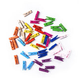Max 50pcs Bamboo Natural Mini Wooden Clips for Clothespin Craft Decor Clips