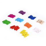 Max 50pcs Bamboo Natural Mini Wooden Clips for Clothespin Craft Decor Clips