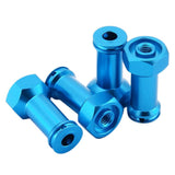 Max 24mm Wheel Hub Hex Drive Adaptor for 1/16 Remote Control Crawler Car x4 Blue