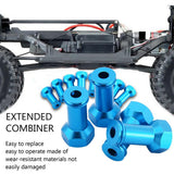 Max 24mm Wheel Hub Hex Drive Adaptor for 1/16 Remote Control Crawler Car x4 Blue