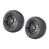 Max 2Pcs RC Car Wheel Tire Parts Accessory For 1/8 Truck Buggy Vehicles Black