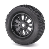 Max 2Pcs RC Car Wheel Tire Parts Accessory For 1/8 Truck Buggy Vehicles Black