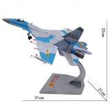 Max 1:72 Scale SU35 Fighter Model Russian Airplane with Stand Gray Collectables