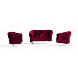 Max Dolls House Miniature Furniture 1/20 Double Sofa Couch for Hot Toys Red