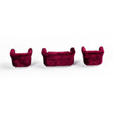 Max Dolls House Miniature Furniture 1/20 Double Sofa Couch for Hot Toys Red