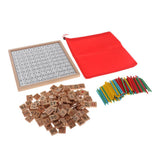 Maxbell 1-100 Consecutive Wooden Counting Sticks Toy Chinese Characters Domino Baby