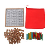 Maxbell 1-100 Consecutive Wooden Counting Sticks Toy Chinese Characters Domino Baby