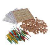 Maxbell 1-100 Consecutive Wooden Counting Sticks Toy Chinese Characters Domino Baby