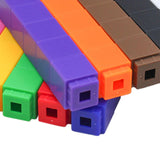 Maxbell Gift Learning Resources Interlocking Math Link Cubes Snap Blocks 4 Colors