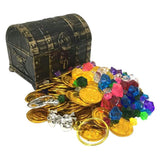 Maxbell Kids Pirate Treasure Chest Toy Box Party Favors Props Antique Bronze