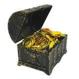 Maxbell Kids Pirate Treasure Chest Toy Box Party Favors Props Antique Bronze