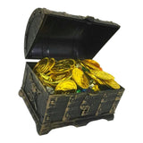 Maxbell Kids Pirate Treasure Chest Toy Box Party Favors Props Antique Bronze