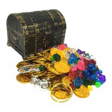 Maxbell Kids Pirate Treasure Chest Toy Box Party Favors Props Antique Bronze