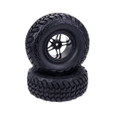 Maxbell 2pcs Rubber Wheel Tire Tyres for 1:10 Scale Model RC Car Upgrade Parts Black