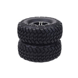 Maxbell 2pcs Rubber Wheel Tire Tyres for 1:10 Scale Model RC Car Upgrade Parts Black