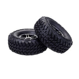 Maxbell 2pcs Rubber Wheel Tire Tyres for 1:10 Scale Model RC Car Upgrade Parts Black