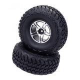 Maxbell 2pcs Rubber Wheel Tire Tyres for 1:10 Scale Model RC Car Upgrade Parts Black