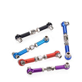 Maxbell 6Pcs Upgrade Parts Pull Rod Set Adjustable Aluminum Alloy Pull Rod Front Rear Servo Link RC Tools for 1/12 & 1/10 Drift Car Monster Truck Buggy (Blue)