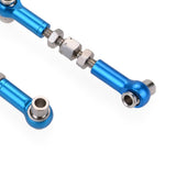 Maxbell 6Pcs Upgrade Parts Pull Rod Set Adjustable Aluminum Alloy Pull Rod Front Rear Servo Link RC Tools for 1/12 & 1/10 Drift Car Monster Truck Buggy (Blue)