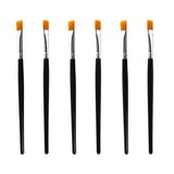 Maxbell 2X Pro Flat Tip Nylon Hair Oil Paint Brush for Artists Painter Beginner No.6