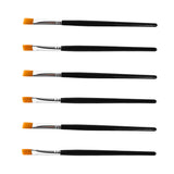 Maxbell 2X Pro Flat Tip Nylon Hair Oil Paint Brush for Artists Painter Beginner No.6