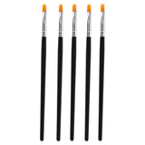 Maxbell 5X Pro Flat Tip Nylon Hair Oil Paint Brush for Artists Painter Beginner No.3