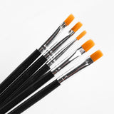 Maxbell 5X Pro Flat Tip Nylon Hair Oil Paint Brush for Artists Painter Beginner No.3