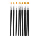 Maxbell 10X Pro Flat Tip Nylon Hair Oil Paint Brush for Artists Painters Beginners