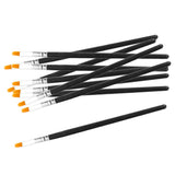 Maxbell 10X Pro Flat Tip Nylon Hair Oil Paint Brush for Artists Painters Beginners