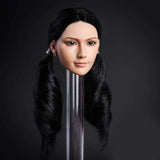 Maxbell 1/6 Scale Asian Beauty Soldier Head Sculpt for 12" Action Figure Body Black