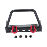 Maxbell Steel Front Bumper Trapezoid Bull Bar with Shackles Set for 1/10 Axial SCX10
