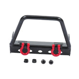 Maxbell Steel Front Bumper Trapezoid Bull Bar with Shackles Set for 1/10 Axial SCX10