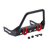 Maxbell Steel Front Bumper Trapezoid Bull Bar with Shackles Set for 1/10 Axial SCX10