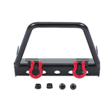 Maxbell Steel Front Bumper Trapezoid Bull Bar with Shackles Set for 1/10 Axial SCX10