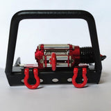 Maxbell Steel Front Bumper Trapezoid Bull Bar with Shackles Set for 1/10 Axial SCX10