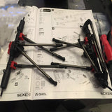 Maxbell 10 Pieces Aluminum Linkage Rod Link Set for Axial SCX10II 90046 RC Crawler