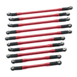 Maxbell 10 Pieces Aluminum Alloy Linkage Rod Set for Axial SCX10 II 90046 RC Crawler