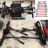 Maxbell 10 Pieces Aluminum Alloy Linkage Rod Set for Axial SCX10 II 90046 RC Crawler