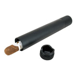Max Classic Zinc Alloy Travel Cigar Tube Humidor Holder Cigar Case Black