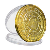 Max Tarot Commemorative Coin Lucky Divination Metal Antique Souvenir Art  Golden