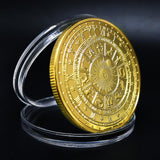 Max Tarot Commemorative Coin Lucky Divination Metal Antique Souvenir Art  Golden