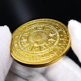 Max Tarot Commemorative Coin Lucky Divination Metal Antique Souvenir Art  Golden