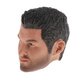 Max 1:6 Men Soldier Head Sculpture with Hair Athlete for Action Figure Body Accs